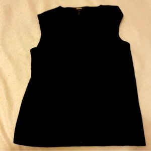 COPY - ESCADA Black Cashmere Blend Knit Capsleeve Top Size 38/US Small